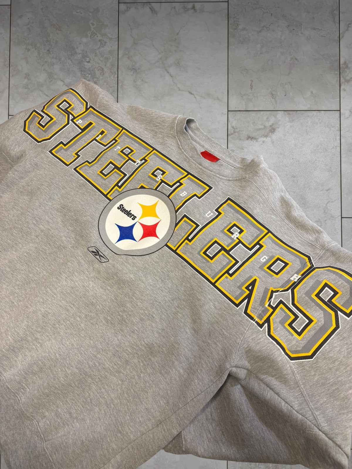 (XL) Vintage Y2K Steelers Spellout Crewneck