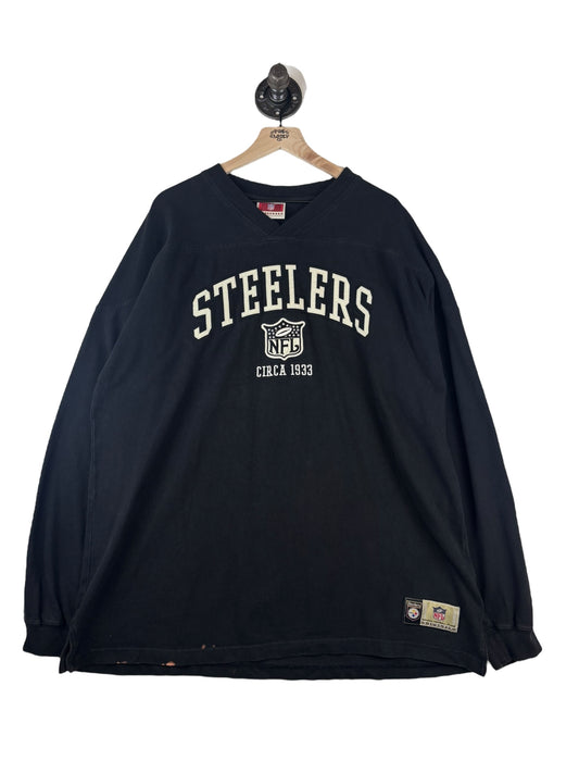 (XXL) Vintage Y2K Steelers Embrodiered Long Sleeve