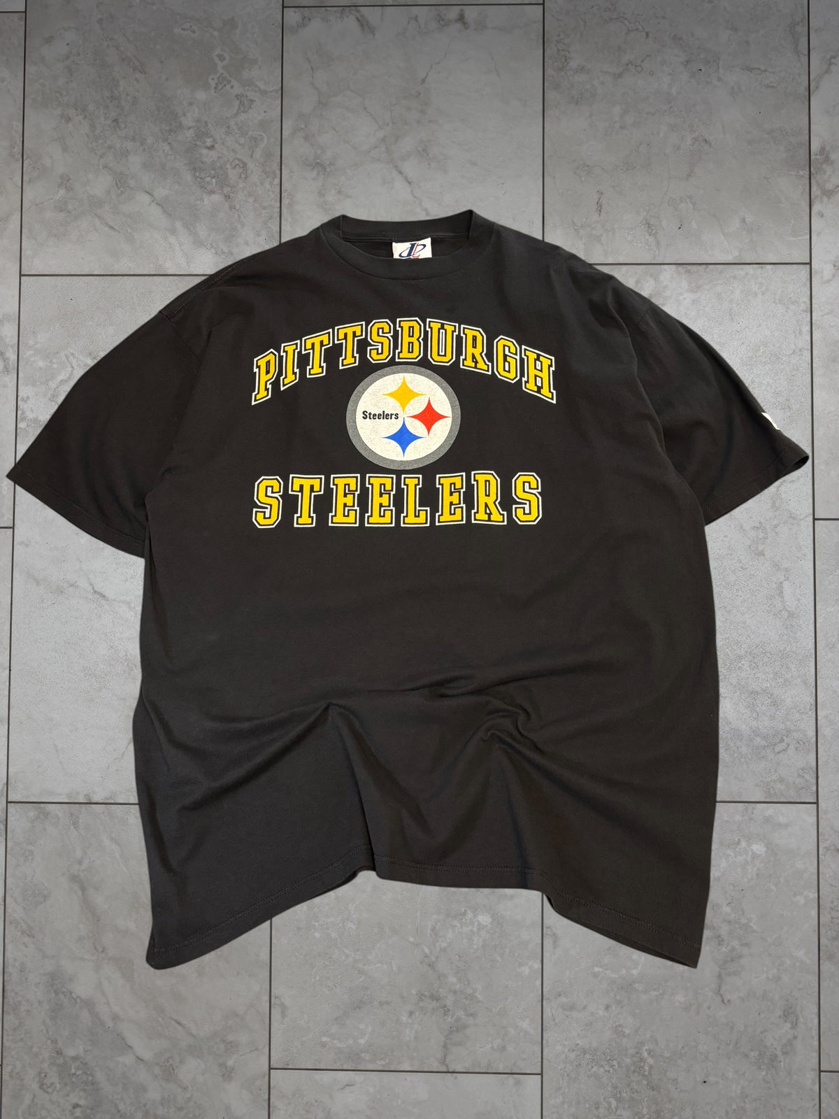 (XXL) Vintage 90's Steelers Script Logo Athletic Tee