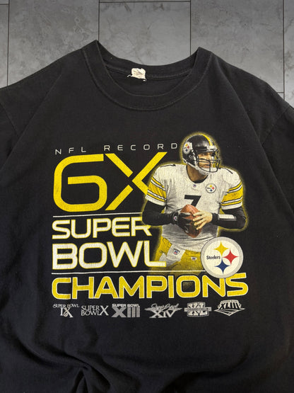 (L) 2009 Steelers 6x Superbowl Champs Tee