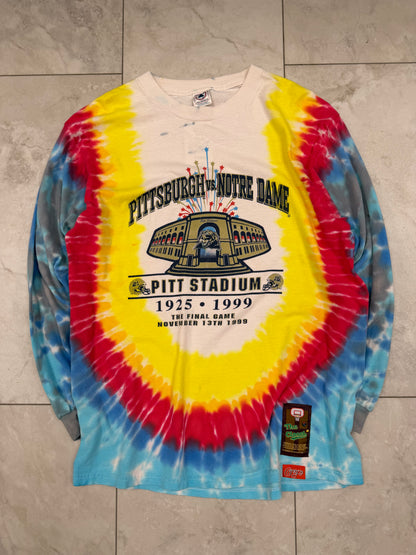 (L) 1999 Pitt v. Notre Dame Custom Shop Tie Dye Long-sleeved Tee