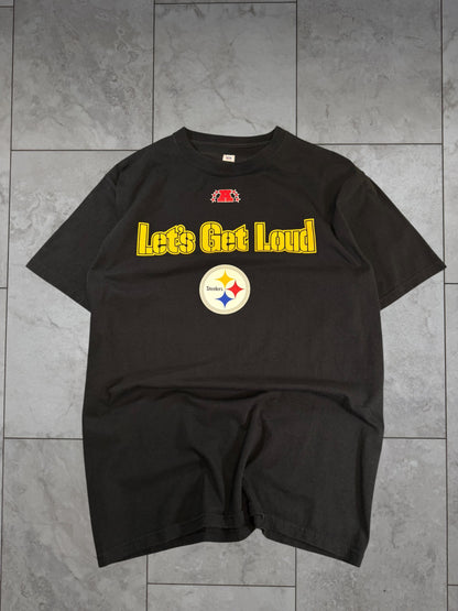 (M) Vintage Y2K Steelers Lets Get Loud Graphic Tee