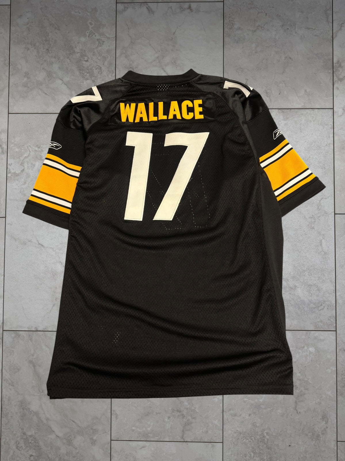 (XXL / 54) Y2K Steelers Mike Wallace On-Field Reebok Jersey #17