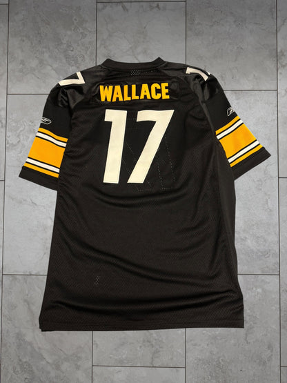 (XXL / 54) Y2K Steelers Mike Wallace On-Field Reebok Jersey #17