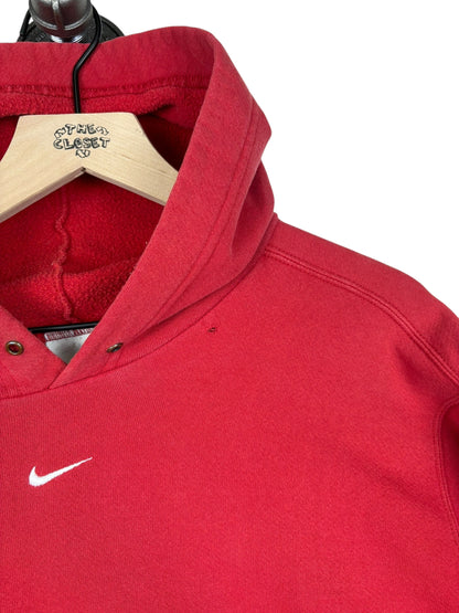 (XXL) Vintage Nike Red Center Swoosh Hoodie