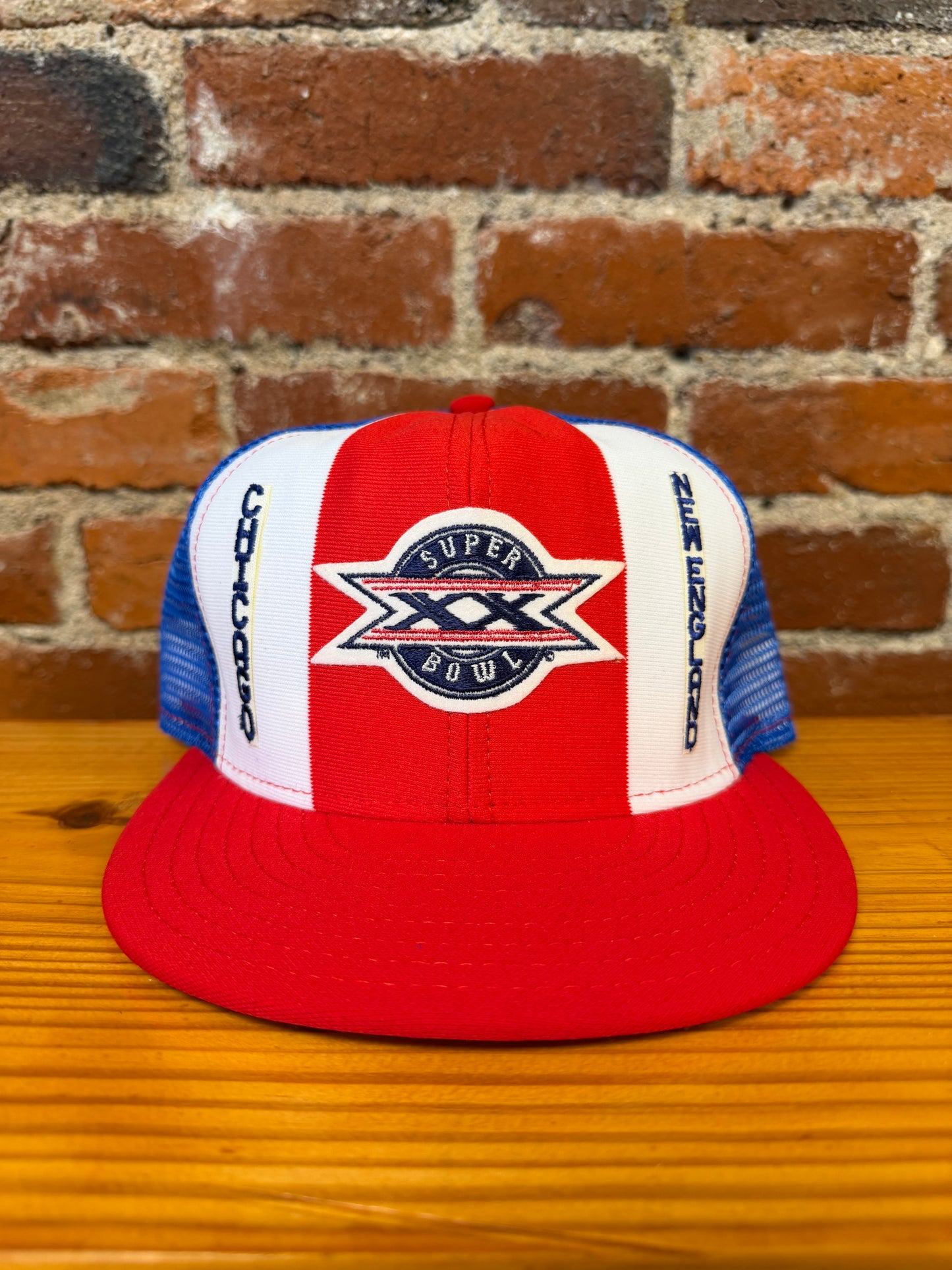 Vintage Super Bowl XX AJD Lucky Stripes Trucker Hat - NEW