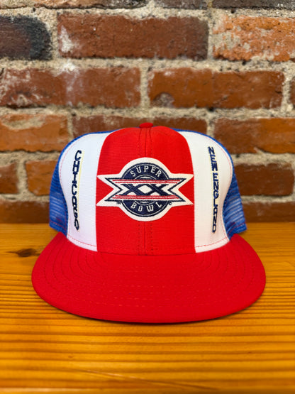 Vintage Super Bowl XX AJD Lucky Stripes Trucker Hat - NEW