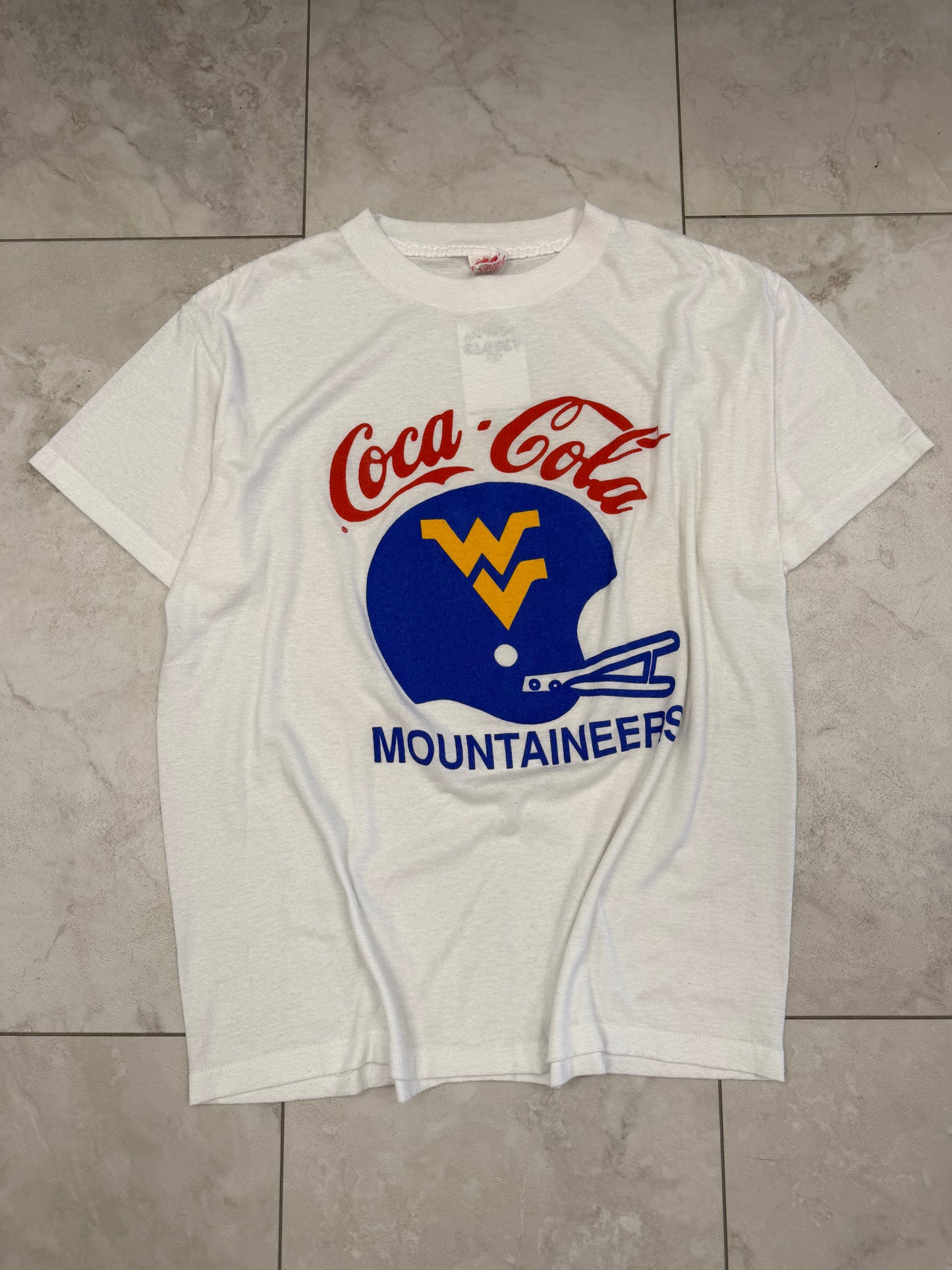 (M/L) Vintage 80’s Coca-Cola WVU Mountaineers Graphic Tee