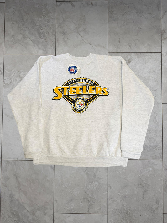 (L) Vintage 90's BRAND NEW Steeler Graphic Crewneck