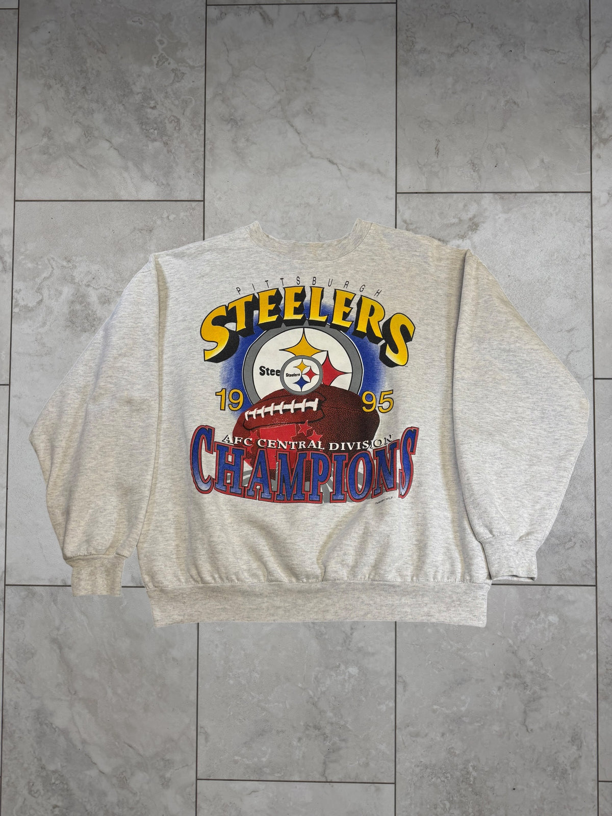 (L) 1995 Steelers AFC Champs Graphic Crewneck