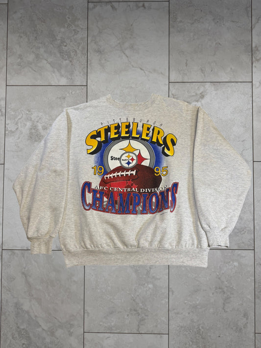 (L) 1995 Steelers AFC Champs Graphic Crewneck