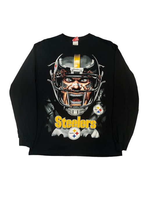 (L) Vintage Y2K Steelers Angry Graphic L/S