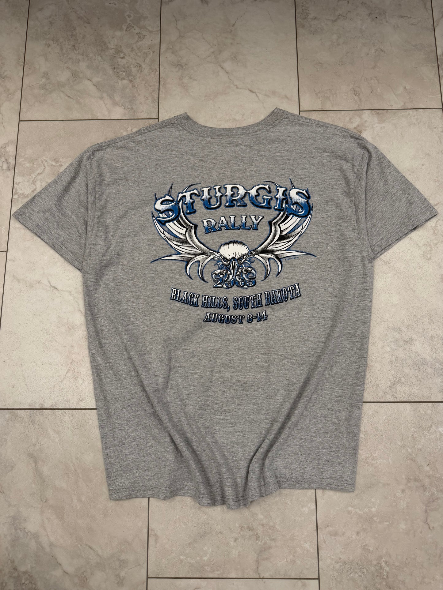 (XL) 2005 Sturgis 65th Annual Bike Rally Graphic Tee