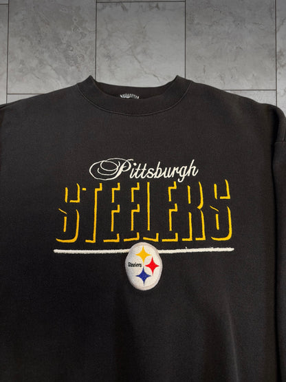 (XL) Vintage 90's Steelers Embroidered Crewneck