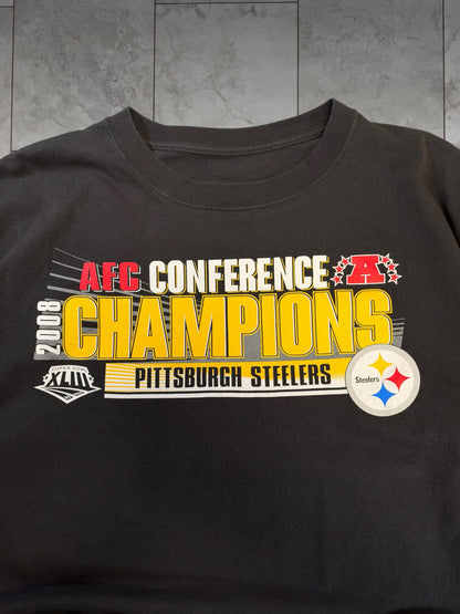 (XL) 2008 Steelers AFC Champions Tee