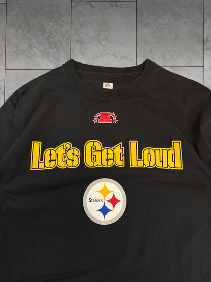 (M) Vintage Y2K Steelers Lets Get Loud Graphic Tee