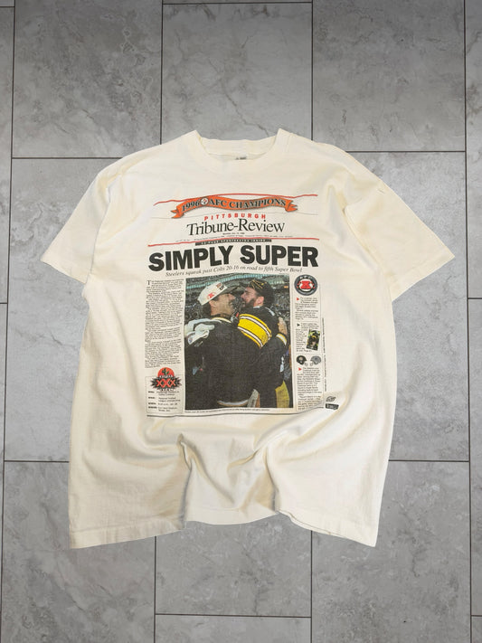 (XL) 1996 Steelers AFC Champs Tribune Review Tee