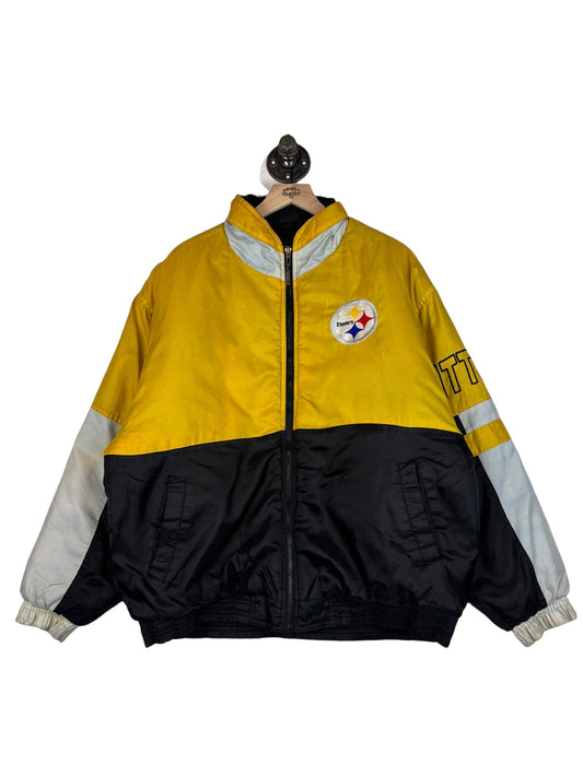 (M) Vintage Steelers Sport One Full Zip Puffer Jacket