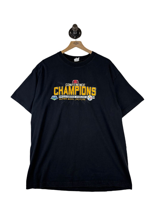 (XL) 2009 Steelers AFC Conference Champs Tee