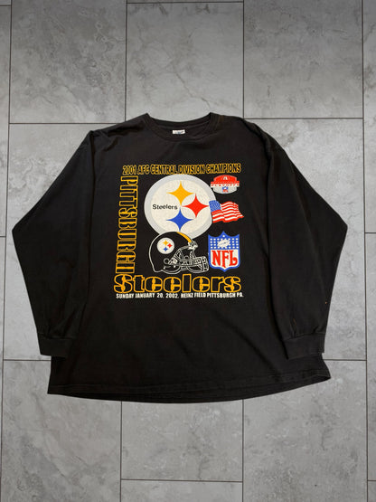 (XL) 2001 Steelers AFC Champs L/S Shirt