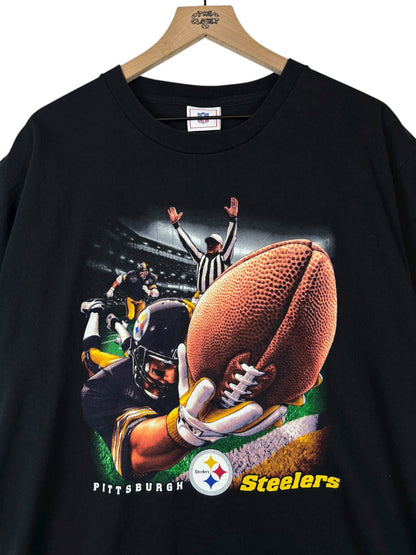 (L/XL) Vintage Y2K Steelers End Zone Tee