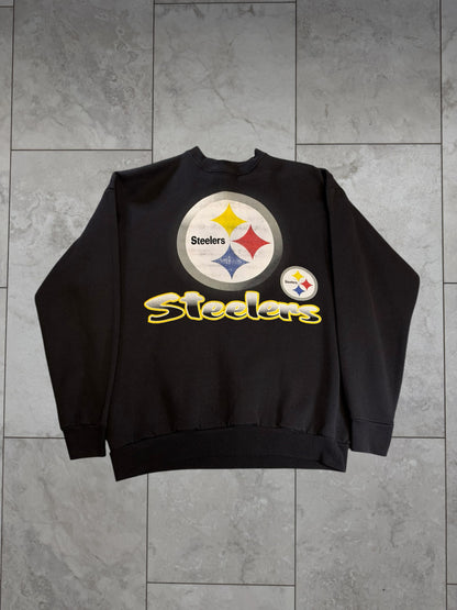 (L/XL) Vintage 90's Steelers Graphic Crewneck
