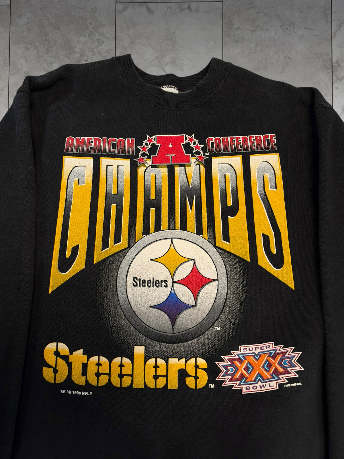 (L) 1995 Steelers AFC Champs Salem Crewneck