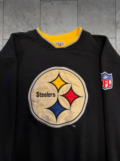 (S) Vintage 90's Steelers Logo Starter Crewneck