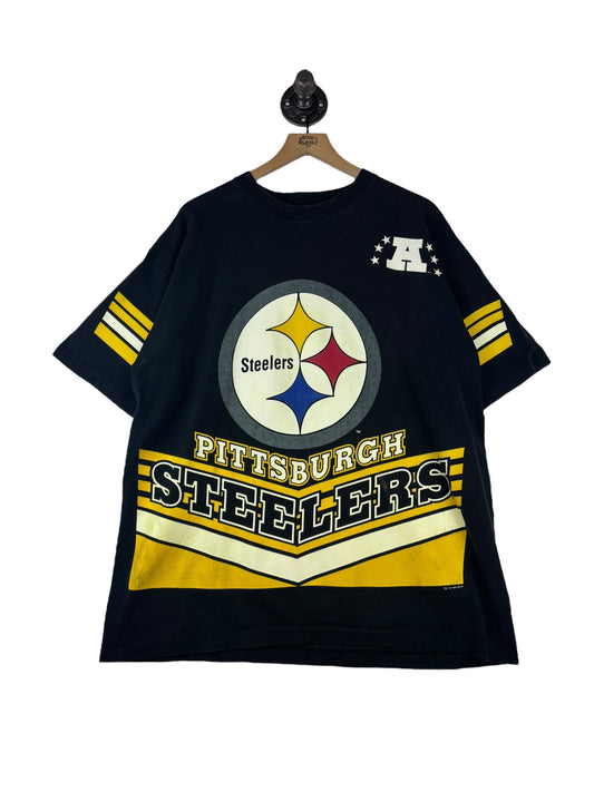 (XL) 1995 Steelers Big Graphic Double Sided Tee