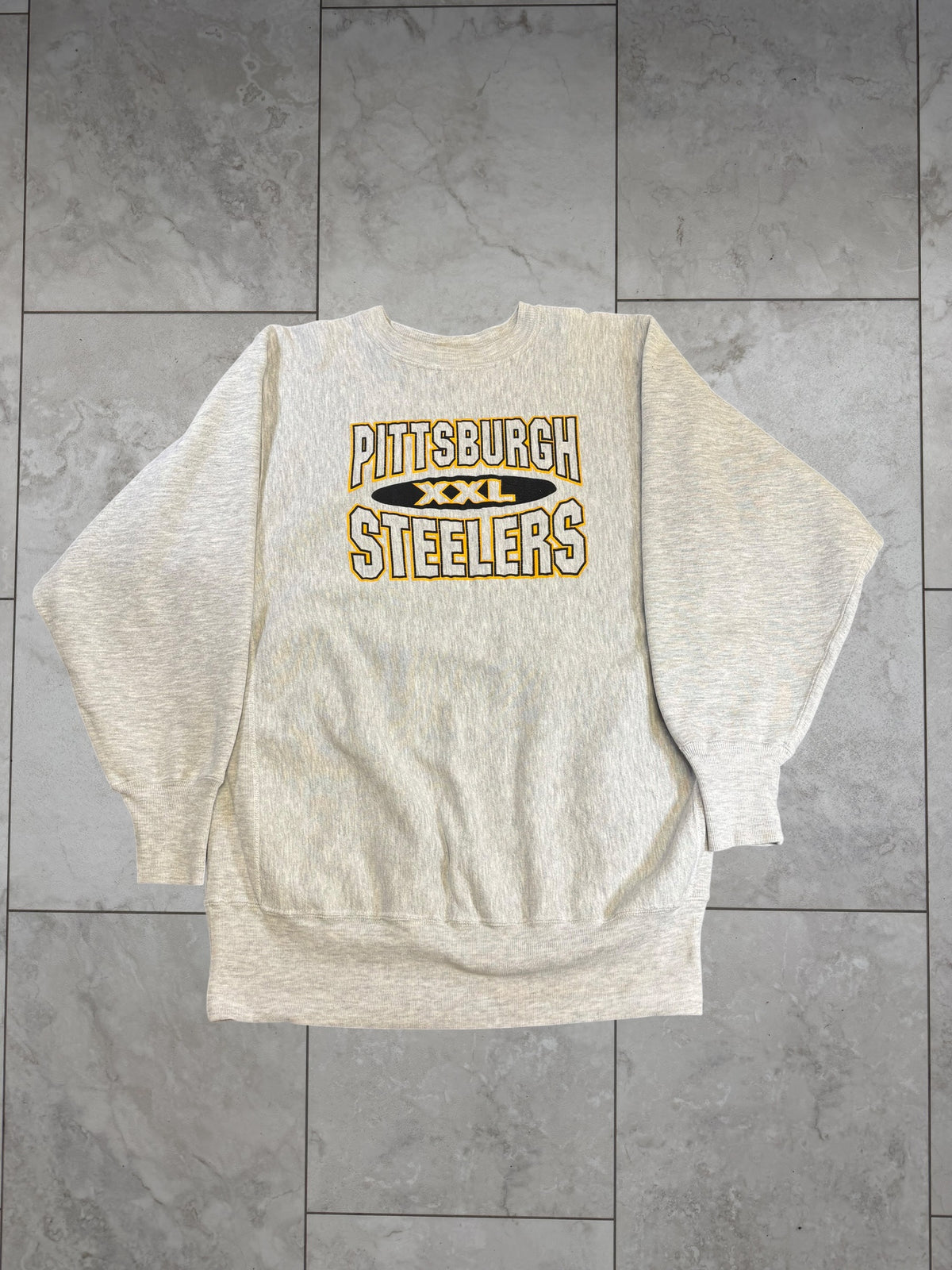 (L/XL) Vintage 90s Steelers Champion Reverse Weave Crewneck