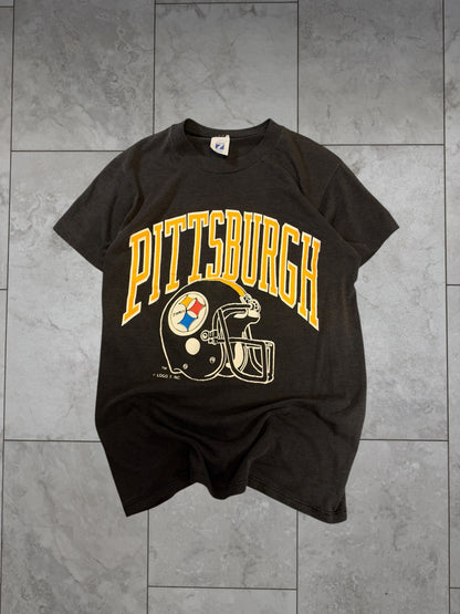 (S) Vintage 80's Steelers Logo 7 Graphic Tee