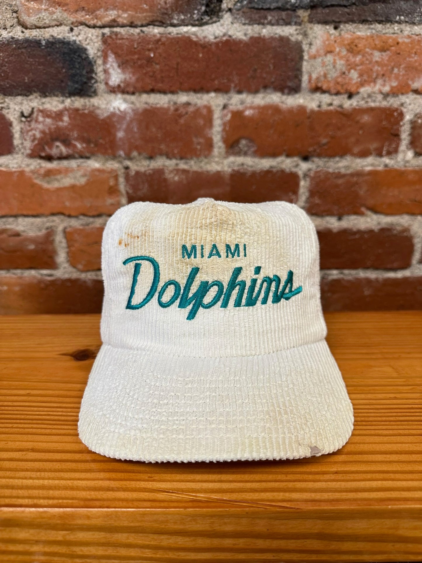 Vintage Miami Dolphins Single Line Script Corduroy Hat