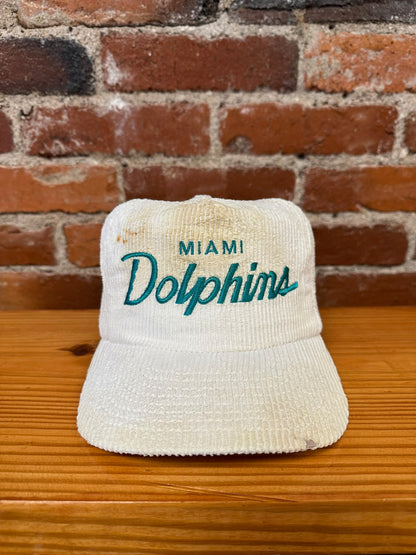 Vintage Miami Dolphins Single Line Script Corduroy Hat