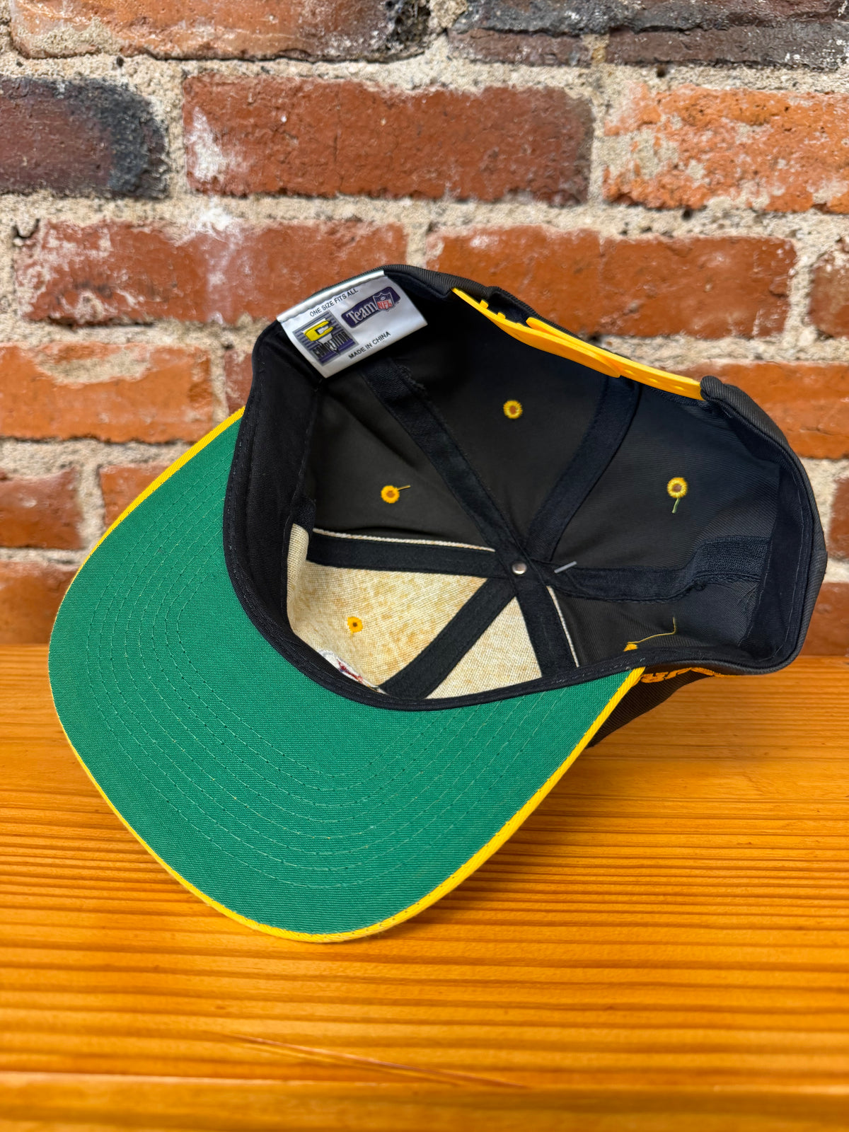 Vintage Steelers Triple Embroidered Team NFL Snapback Hat (Brand New)