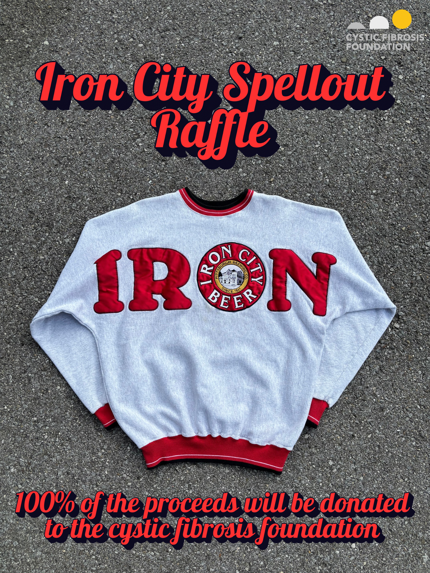 (M) RAFFLE ENTRY - Vintage Iron City Spellout Crewneck