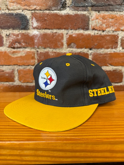 Vintage Steelers Triple Embroidered Team NFL Snapback Hat (Brand New)
