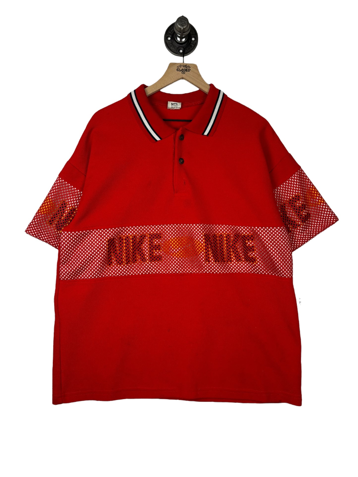 (XL) Vintage Nike Mesh Style Polo