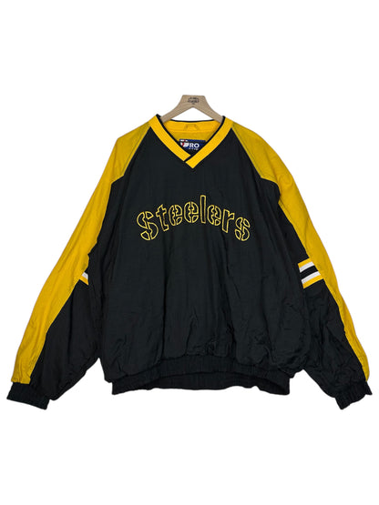 (L) Vintage Steelers Pro Player Pullover Windbreaker Jacket