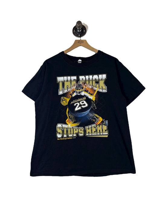 (M) 2009 Penguins The Puck Stops Here Tee