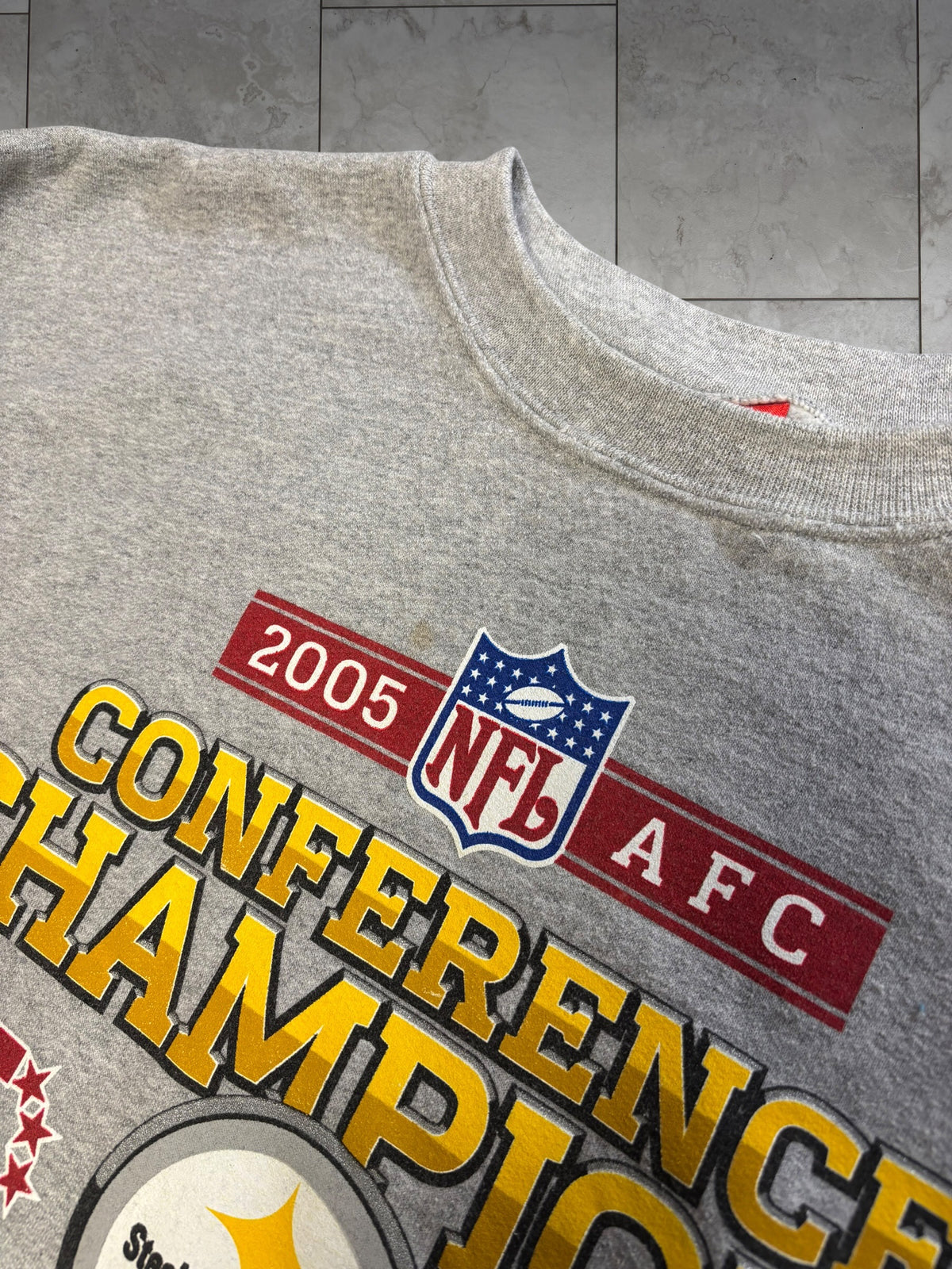 (XL) 2005 Steelers AFC Conference Champs Crewneck