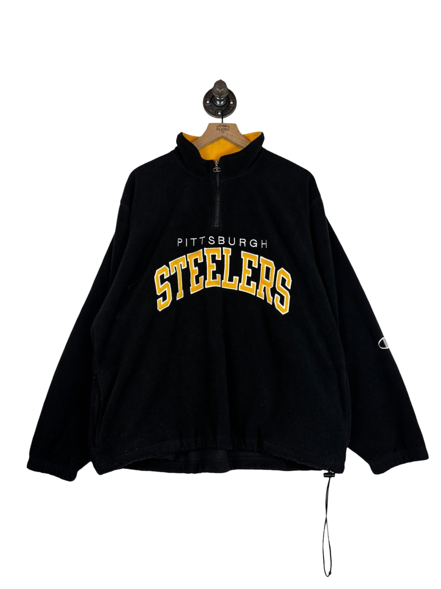 (XL) Vintage Steelers Embroidered Champion 1/4 Zip Fleece