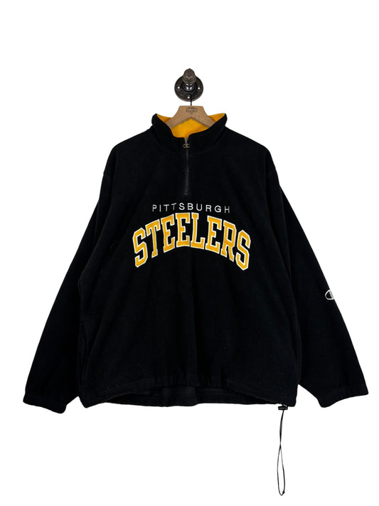 (XL) Vintage Steelers Embroidered Champion 1/4 Zip Fleece