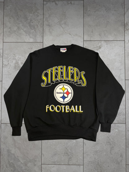 (XL) 1995 Steelers Football Chalk Line Graphic Crewneck