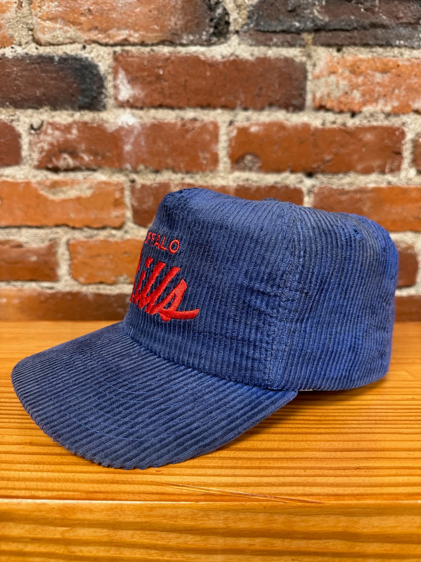 Vintage Buffalo Bills Single Line Script Corduroy Hat