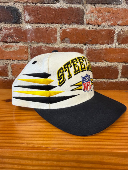 Vintage Steelers Diamond Cut Logo Athletic Snapback Hat