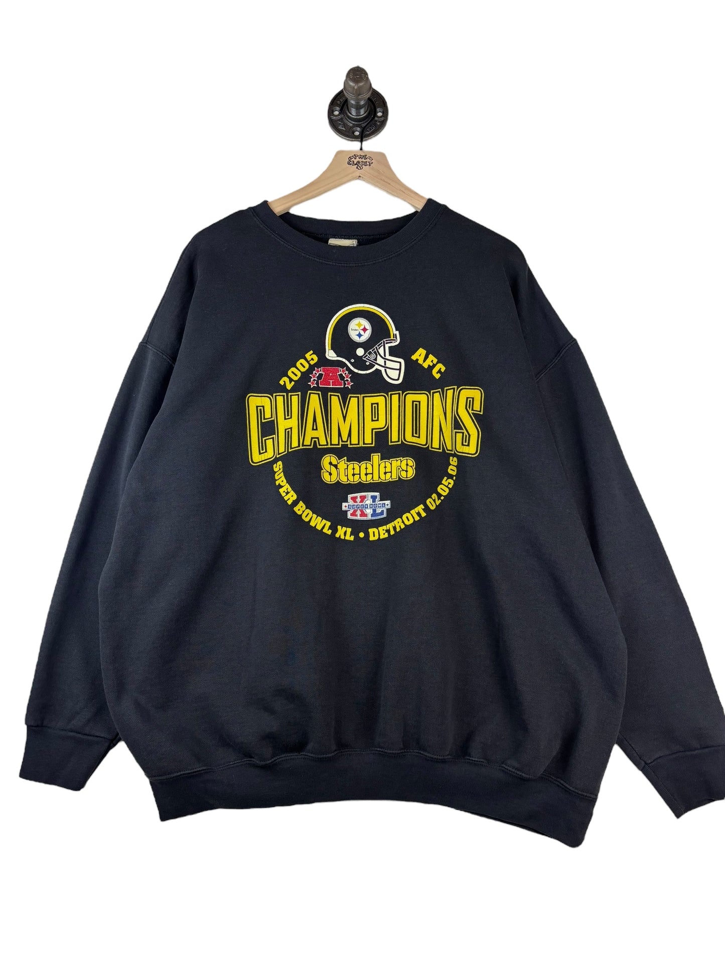 (XXL) 2005 Steelers AFC Champs Crewneck