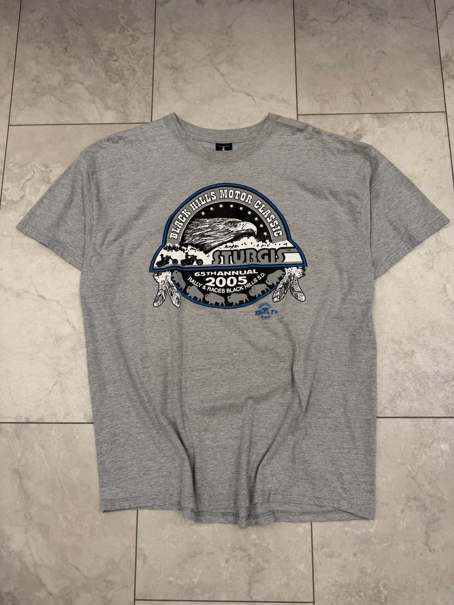 (XL) 2005 Sturgis 65th Annual Bike Rally Graphic Tee