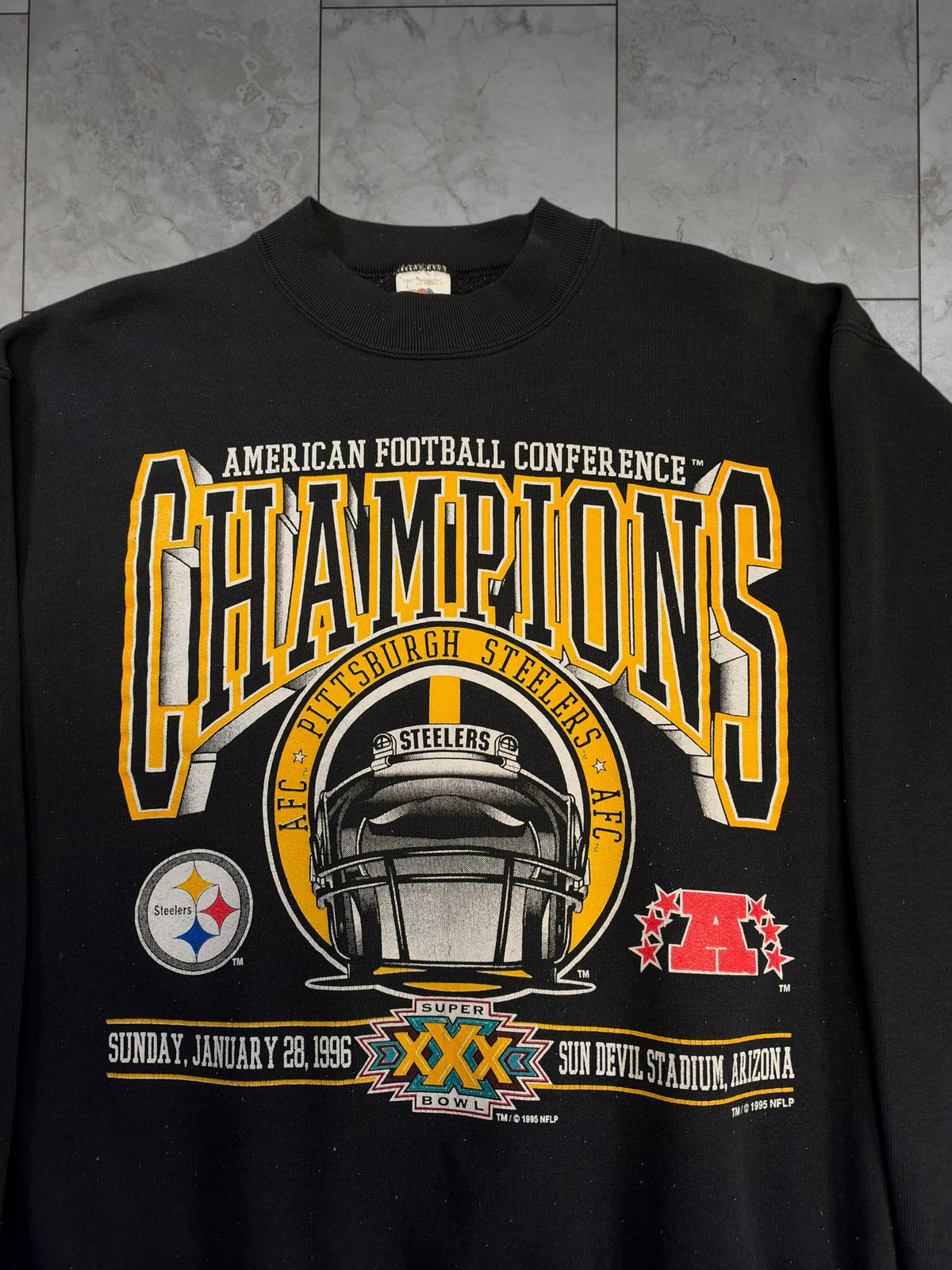 (M/L) 1995 Steelers AFC Champs FOTL Crewneck
