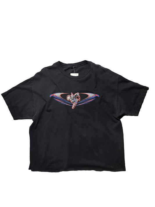 (L) Vintage Cropped Dirtbike Double Sided Tee