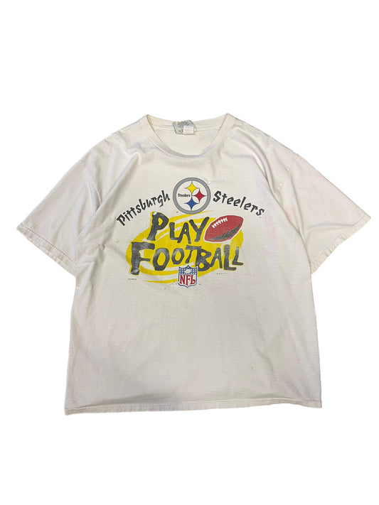 (XL) Vintage Steelers Play Football Tee